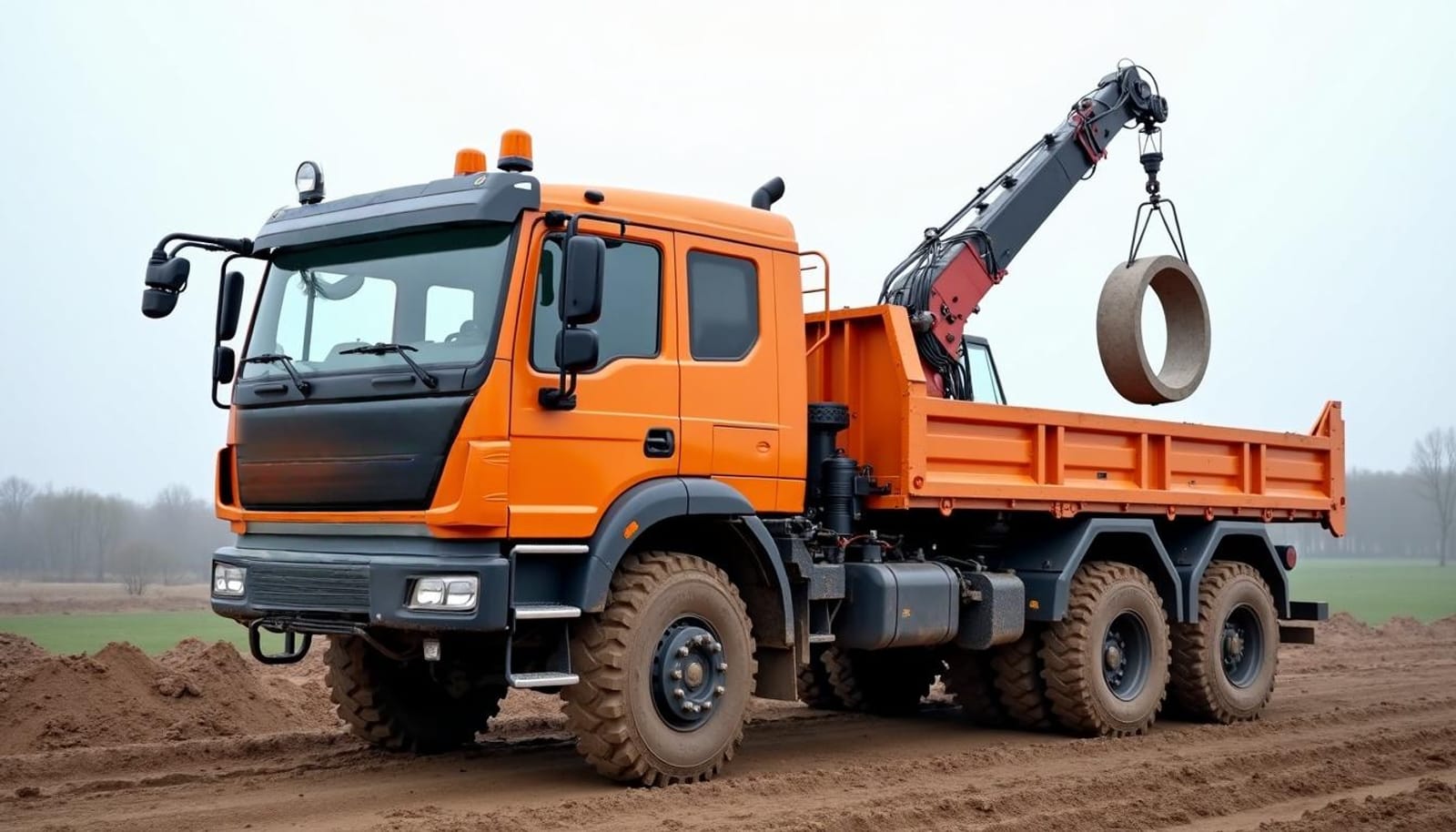 Кран-манипулятор вездеход 6×6 — аренда в Москве и Московской области